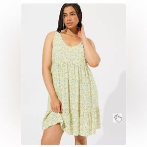 Torrid Yellow Floral Dress